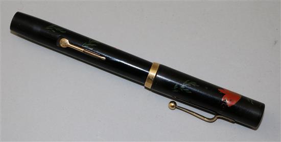 A Namiki pre-Dunhill lacquer fountain pen, 5.25in.